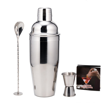 Factory Direct  Cocktail Shaker Home Bar Set Professional Stainless Steel Boston Shaker Set for Bar /Martini/Tea